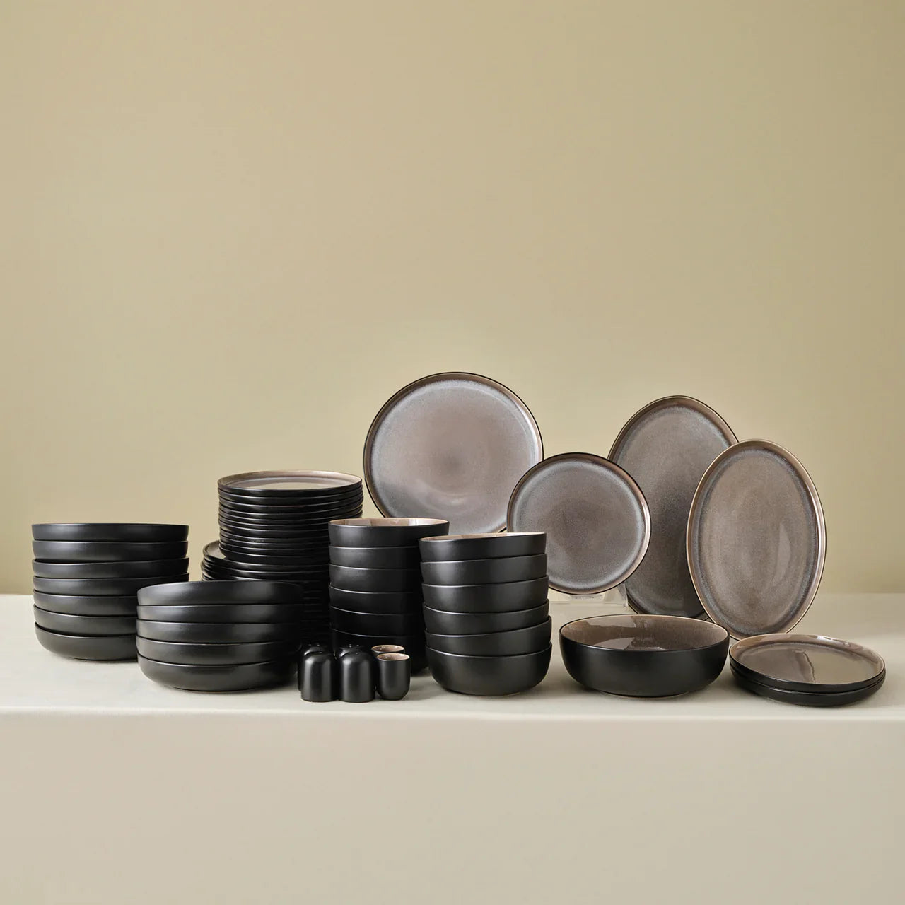 Earth Collection Mercure — 59-Piece Stoneware Set for 12