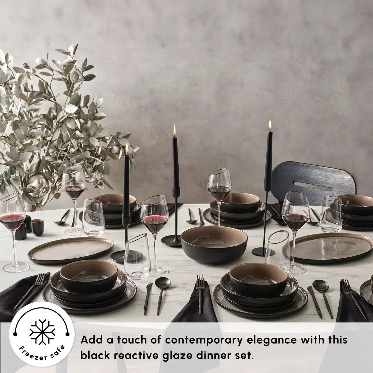 Earth Collection Mercure — 59-Piece Stoneware Set for 12