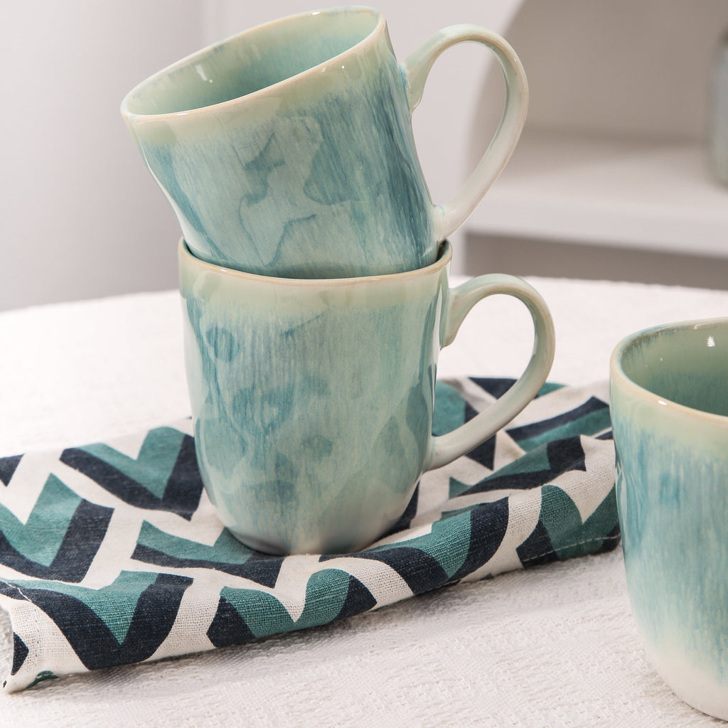 Aqua Blue Organic Mug Set
