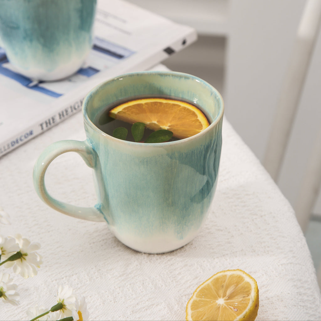 Aqua Blue Organic Mug Set