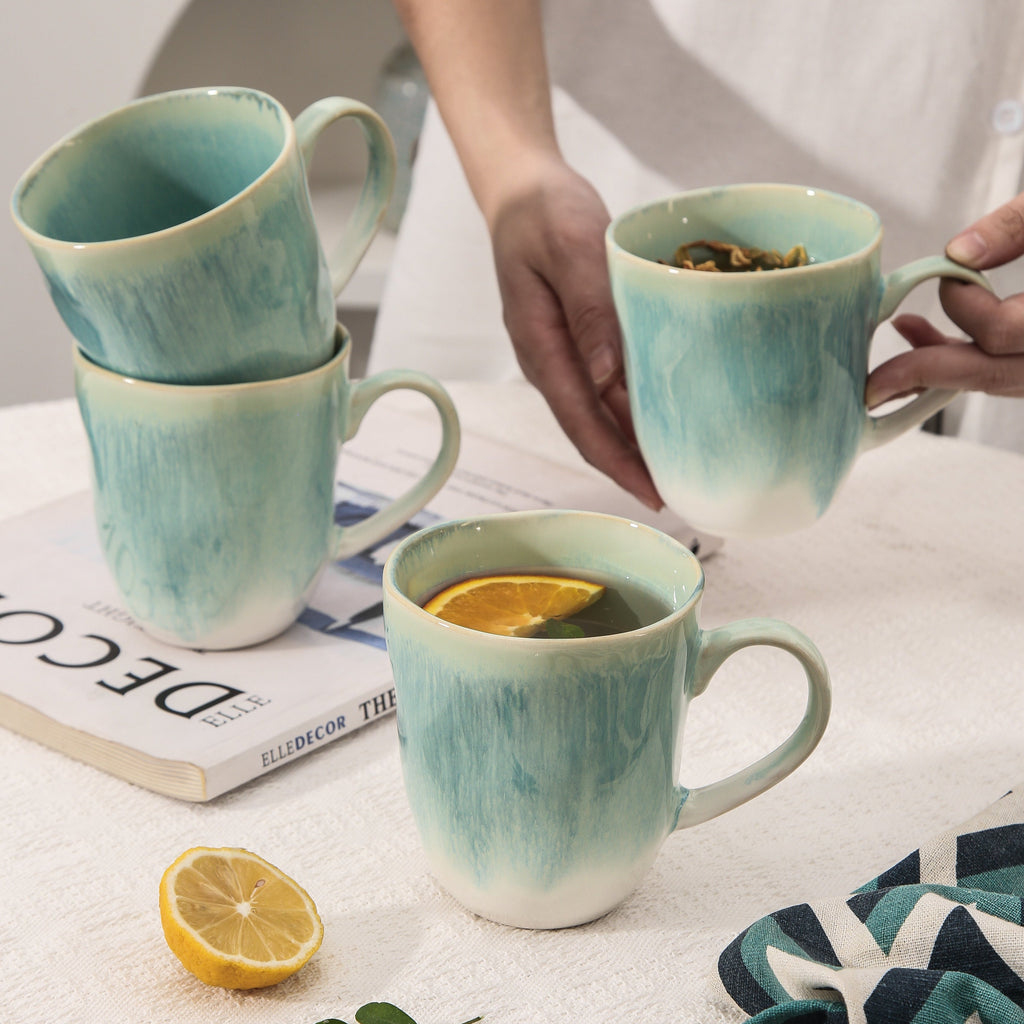 Aqua Blue Organic Mug Set