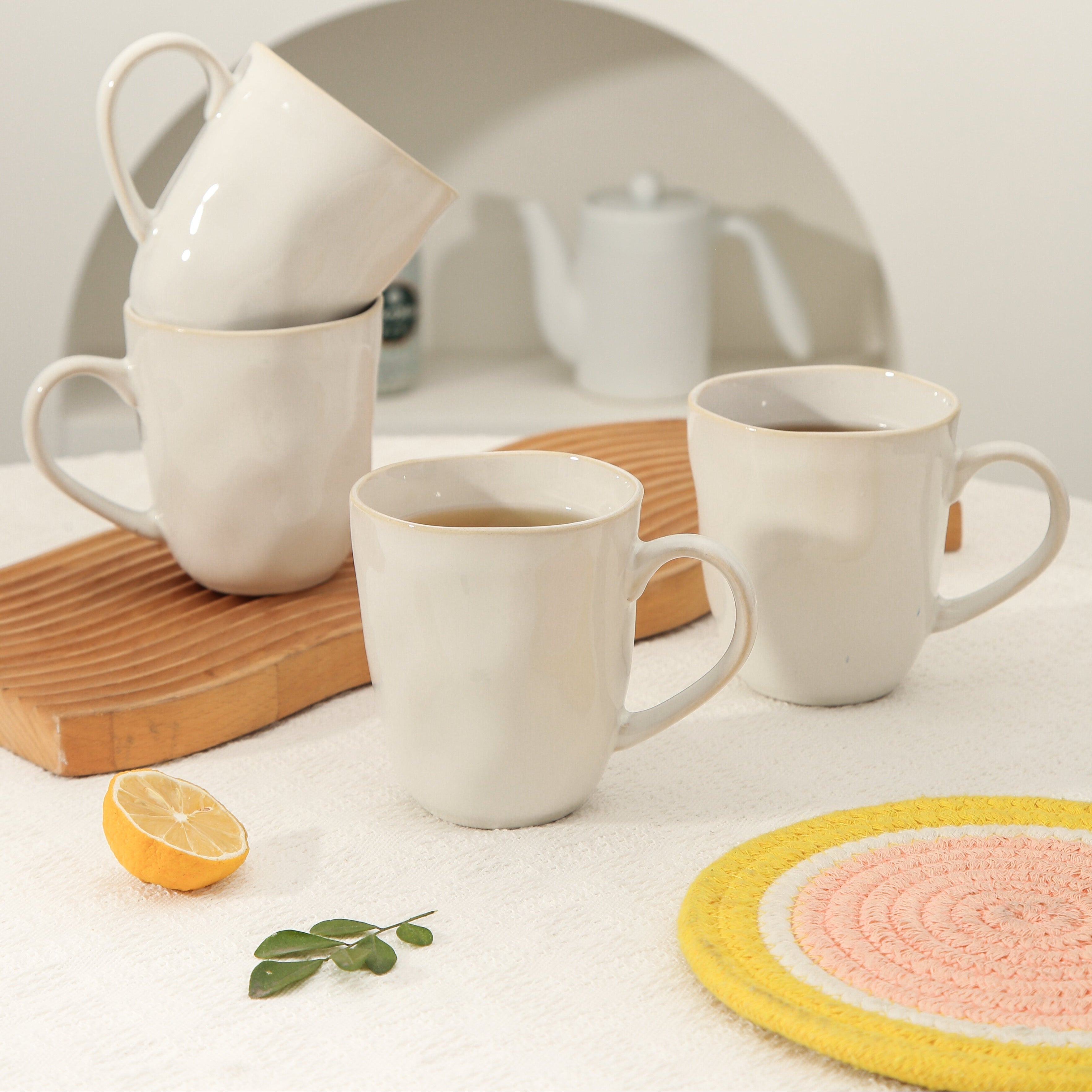 Pearl White Organic Mug Set