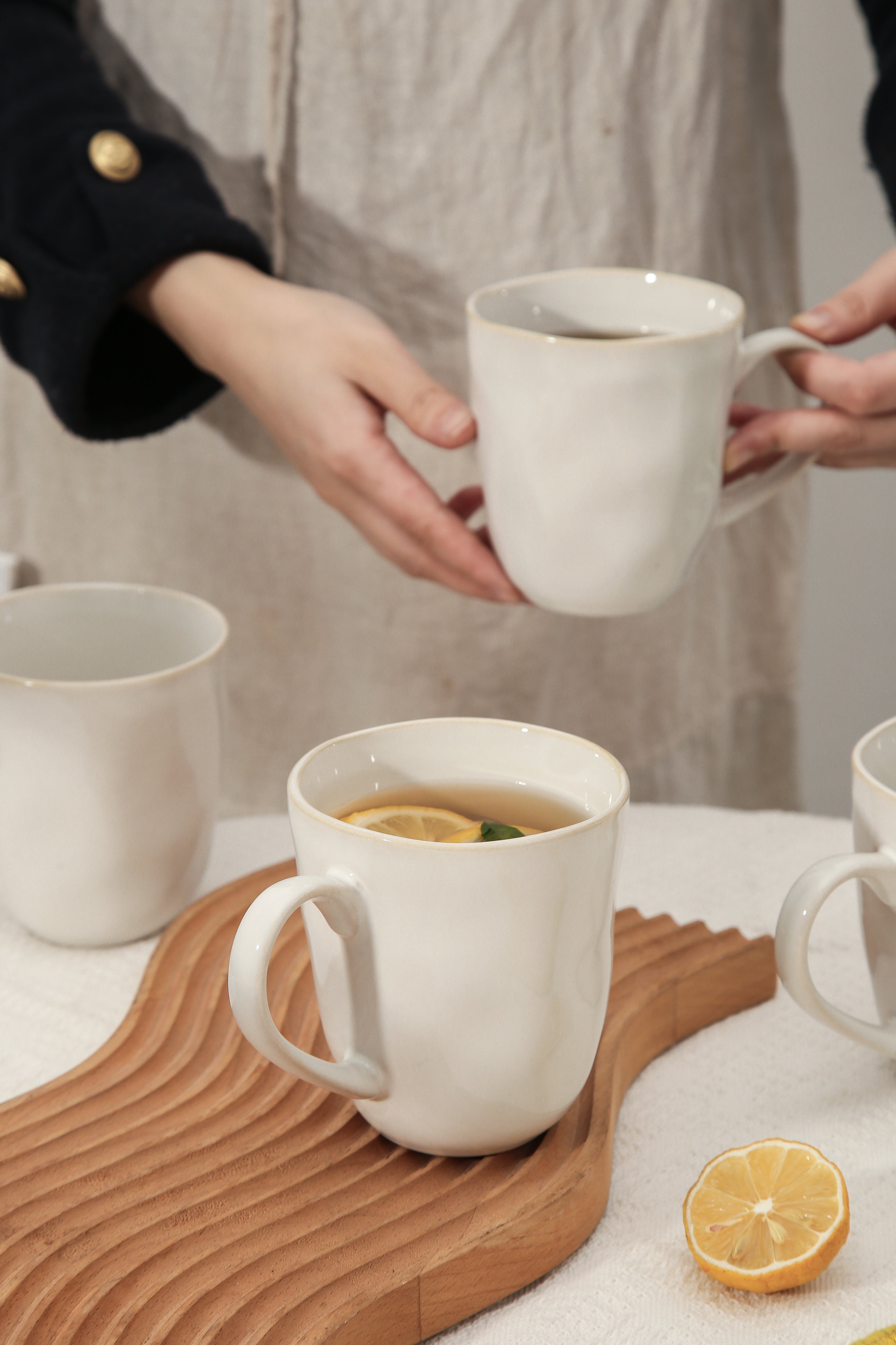 Pearl White Organic Mug Set