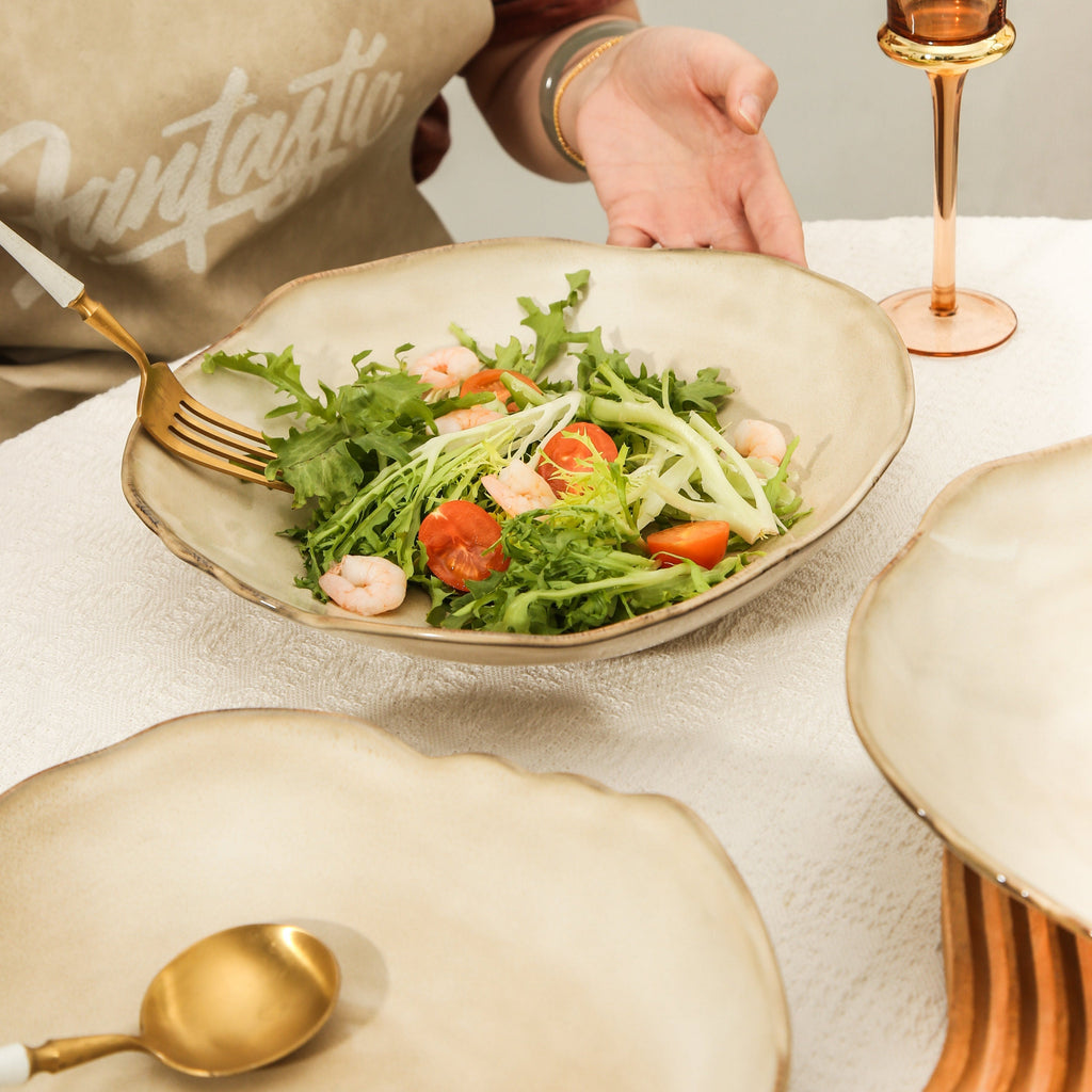 Crema Deep Organic Plate Set