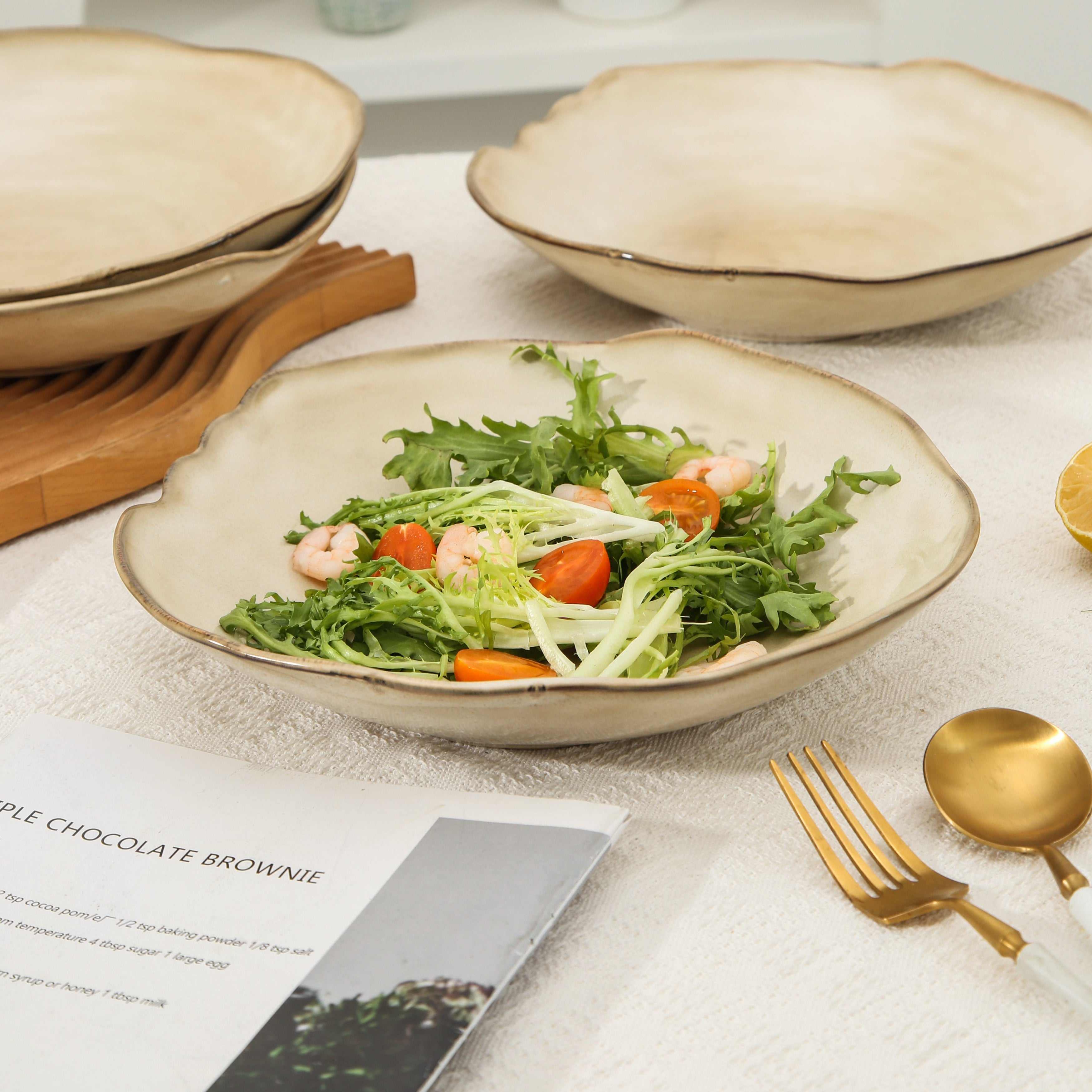Crema Deep Organic Plate Set