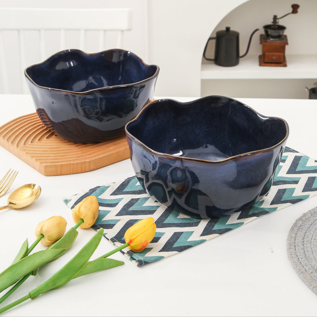 Ocean Blue Organic Deep Bowl Set