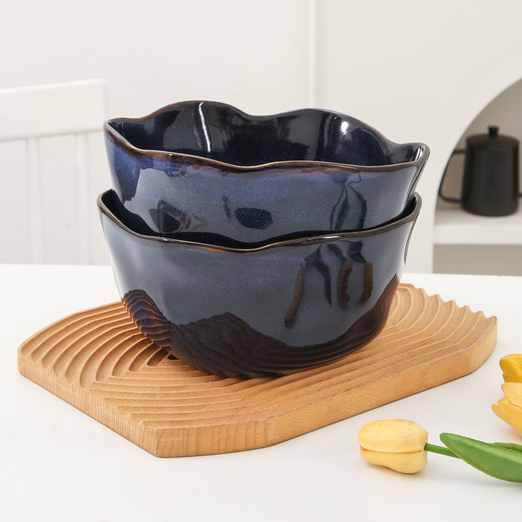 Ocean Blue Organic Deep Bowl Set