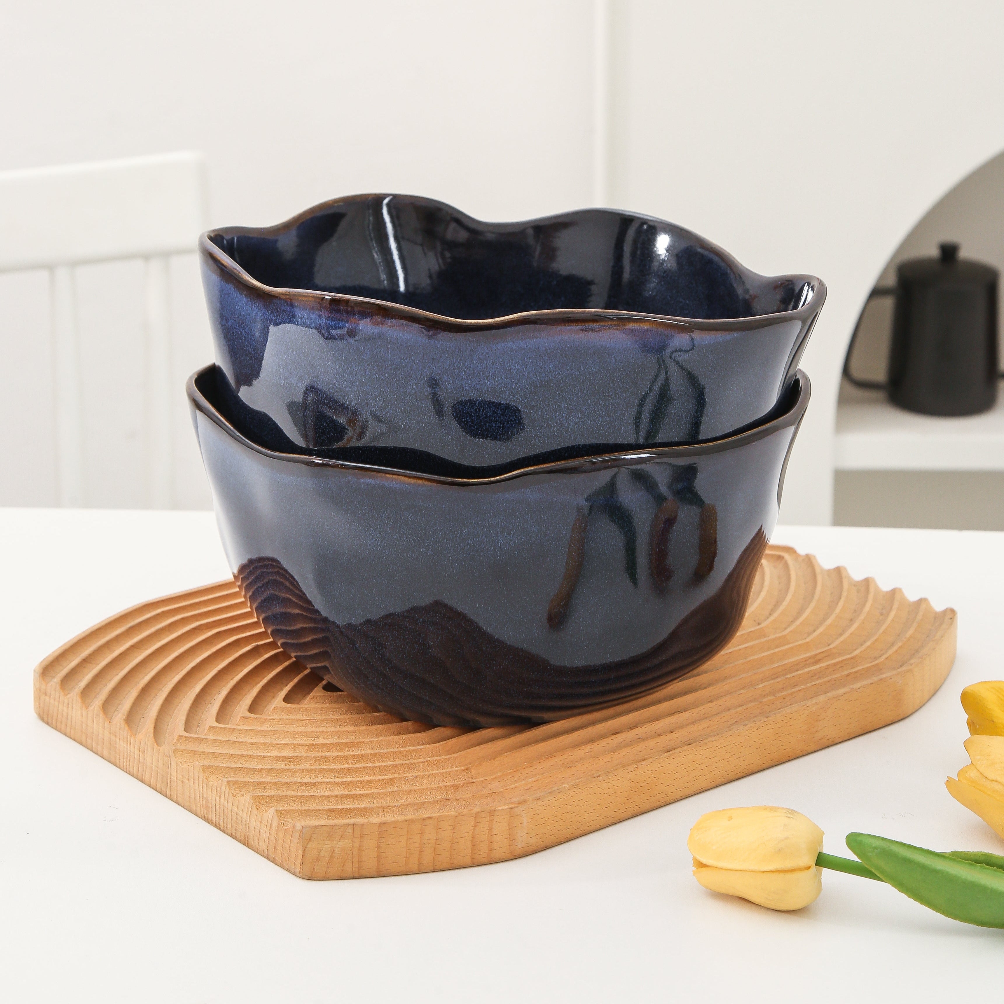 Ocean Blue Organic Deep Bowl Set