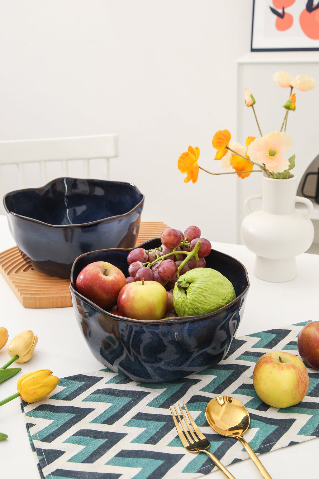 Ocean Blue Organic Deep Bowl Set