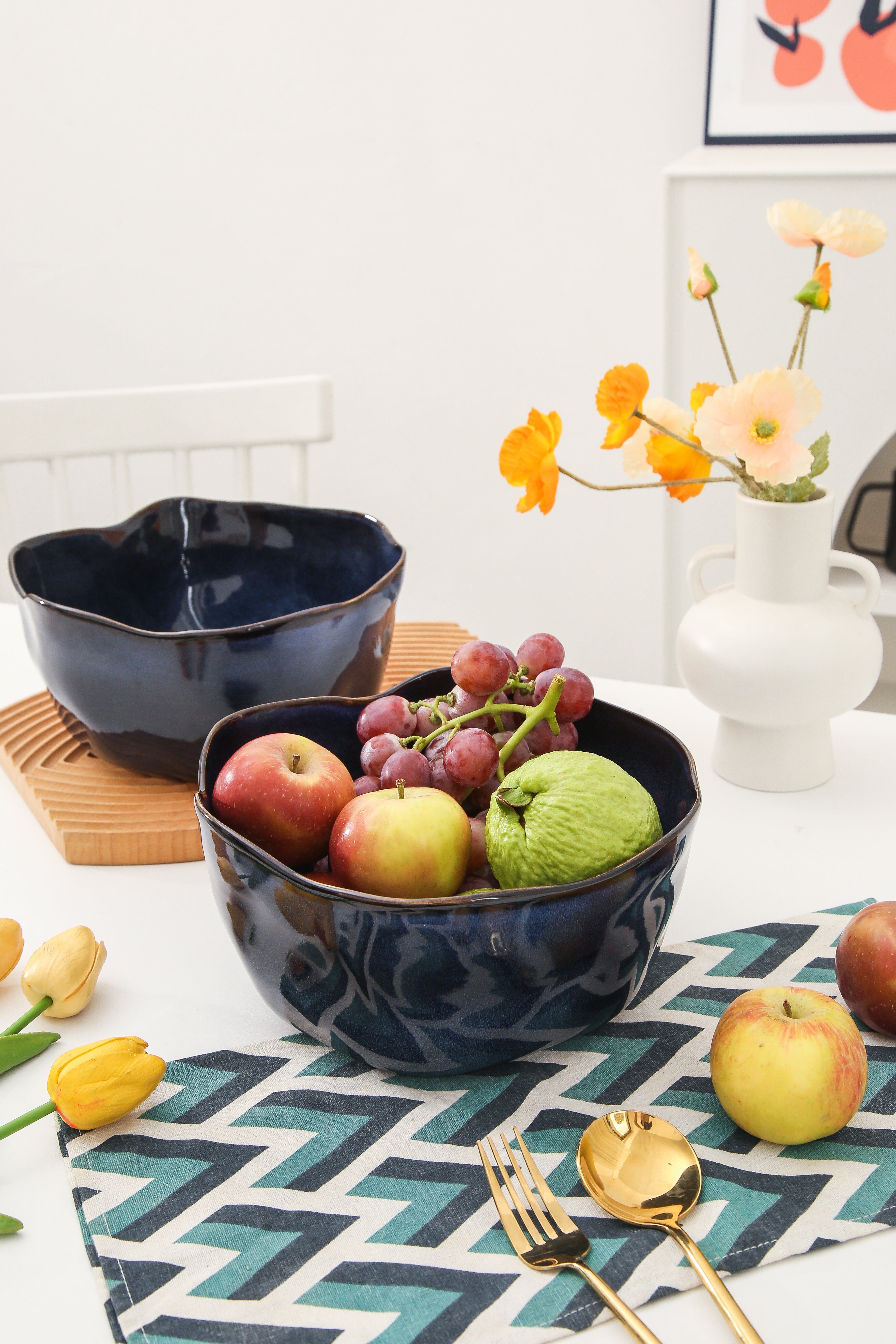 Ocean Blue Organic Deep Bowl Set