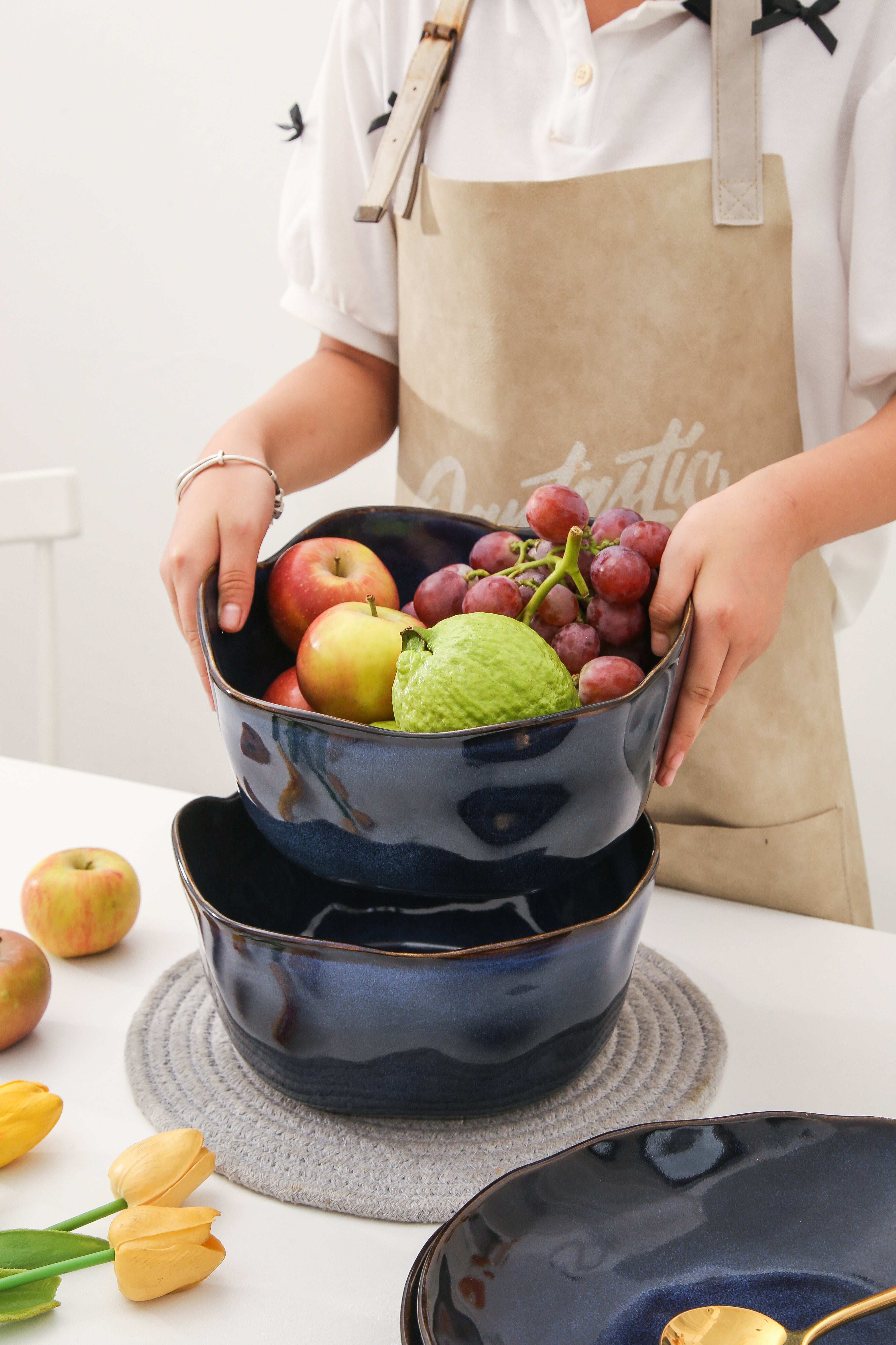 Ocean Blue Organic Deep Bowl Set