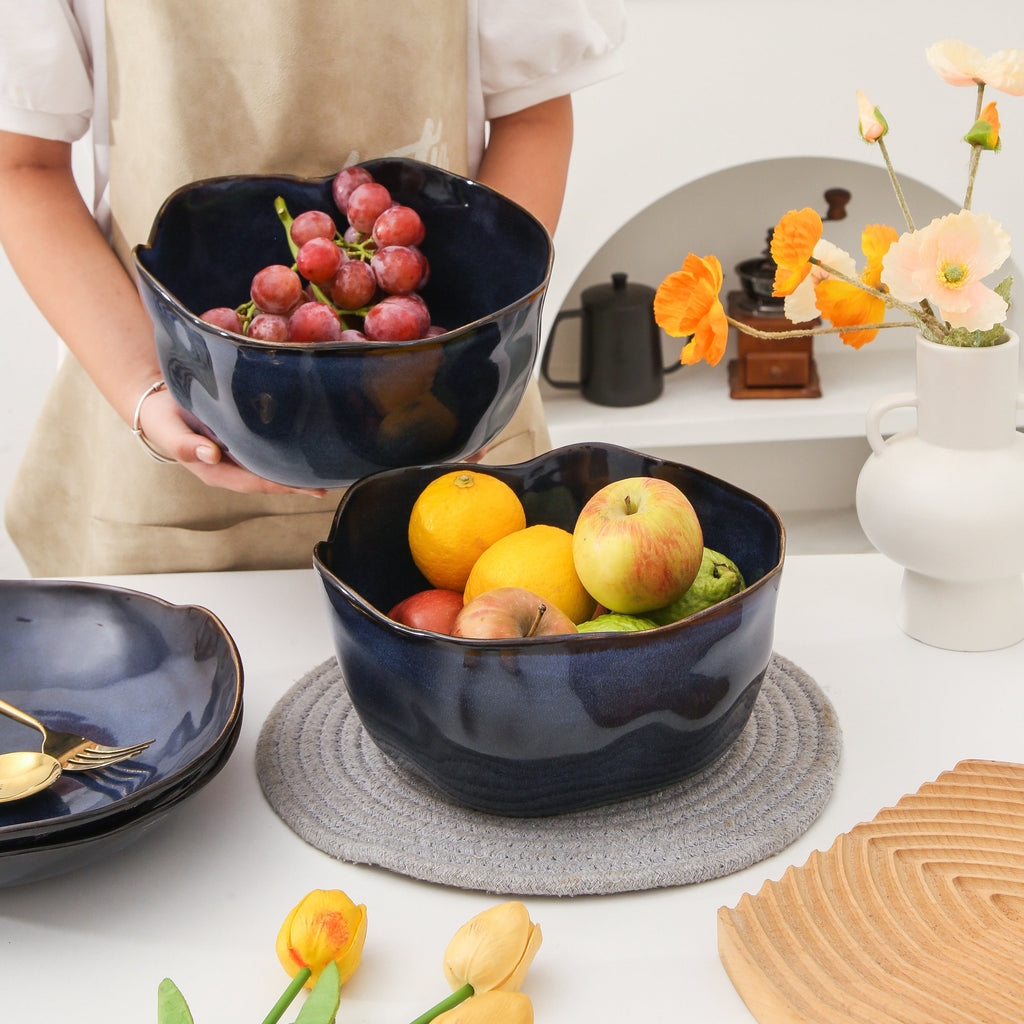 Ocean Blue Organic Deep Bowl Set