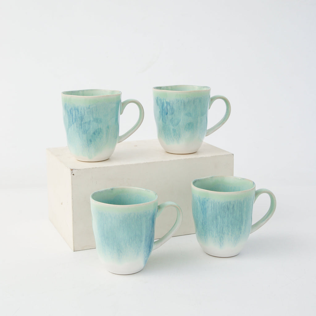 Aqua Blue Organic Mug Set