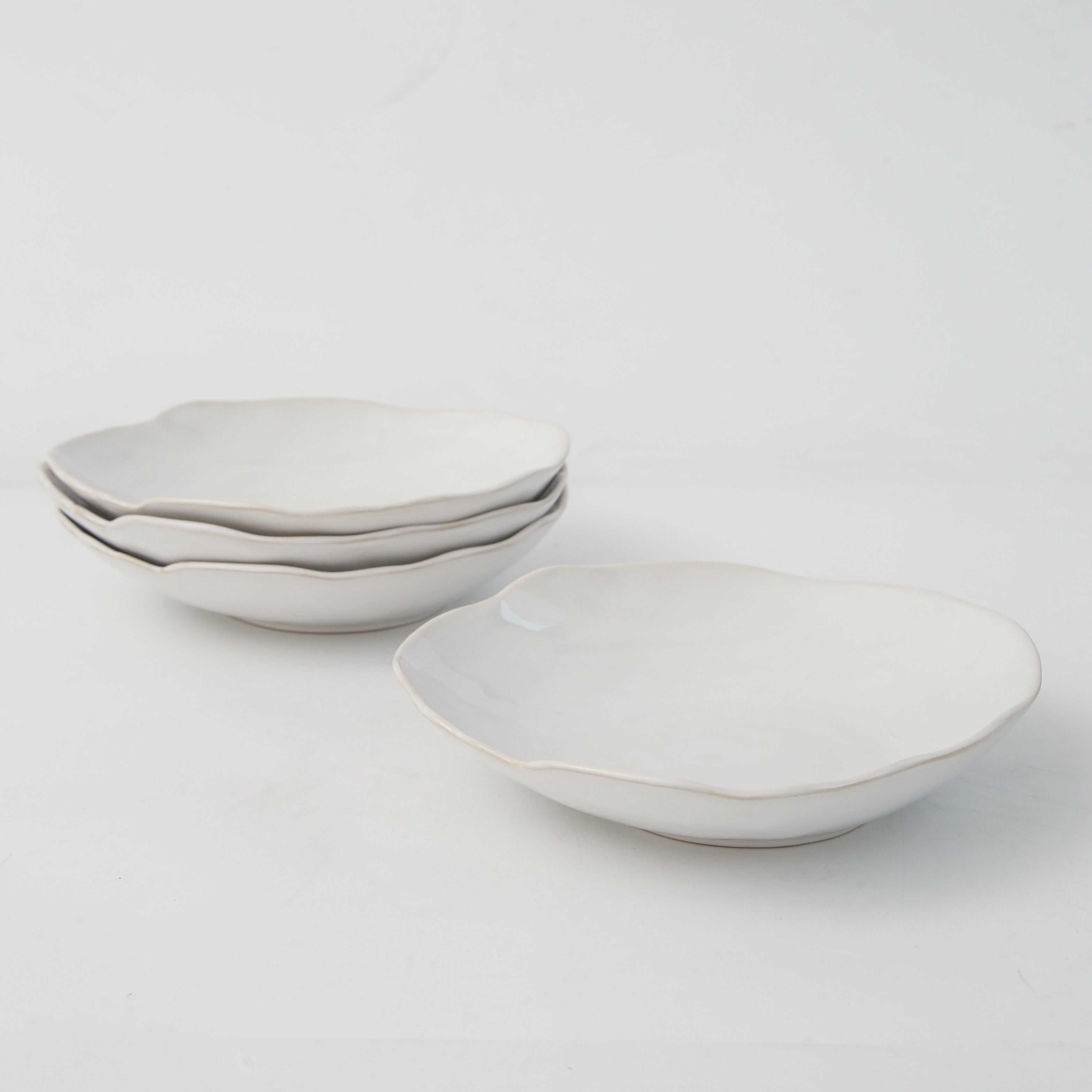 Pearl White Organic Deep Plate Set