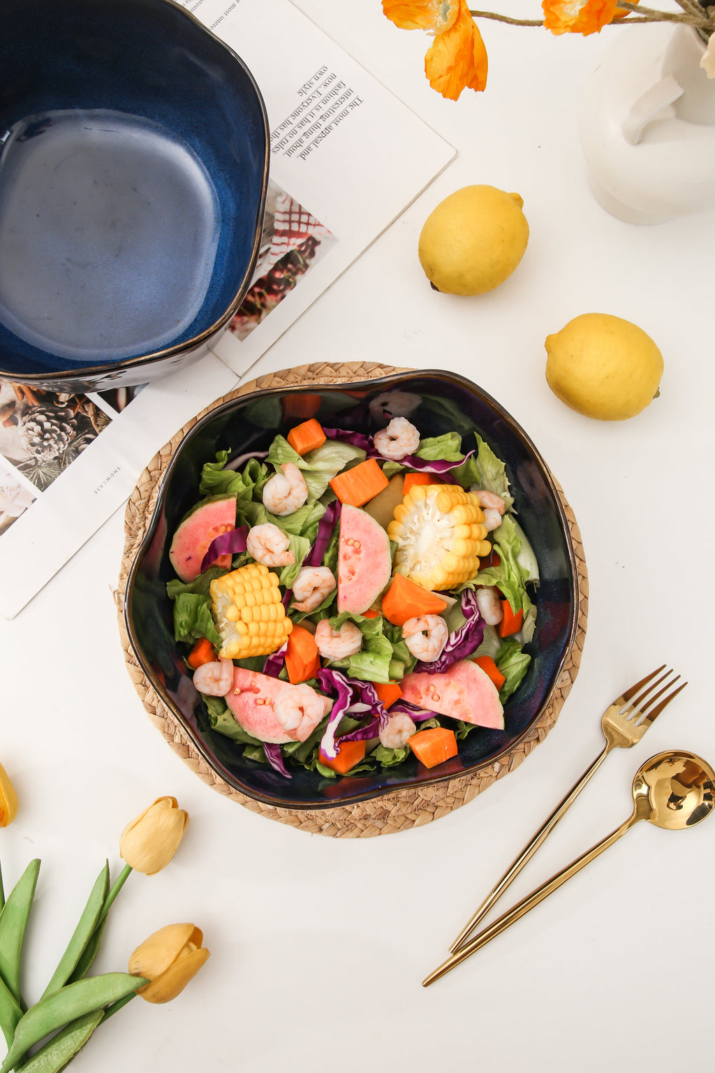 Ocean Blue Organic Deep Bowl Set