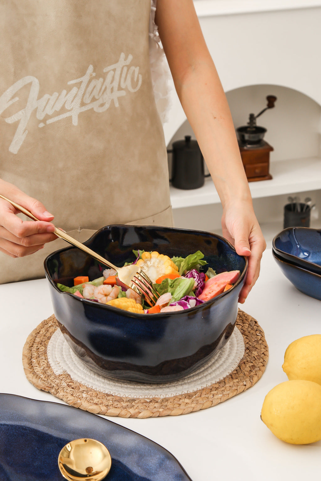 Ocean Blue Organic Deep Bowl Set