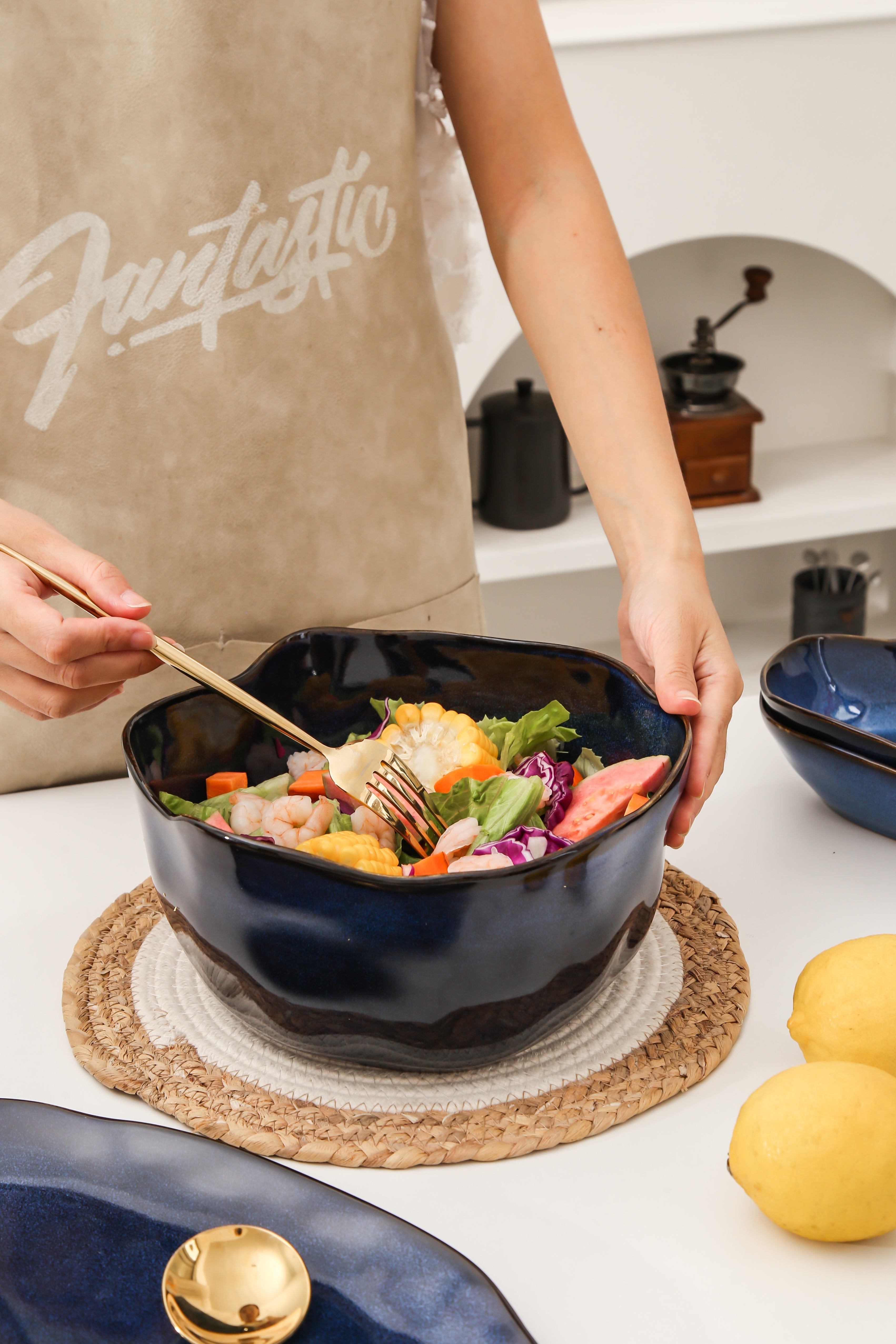 Ocean Blue Organic Deep Bowl Set