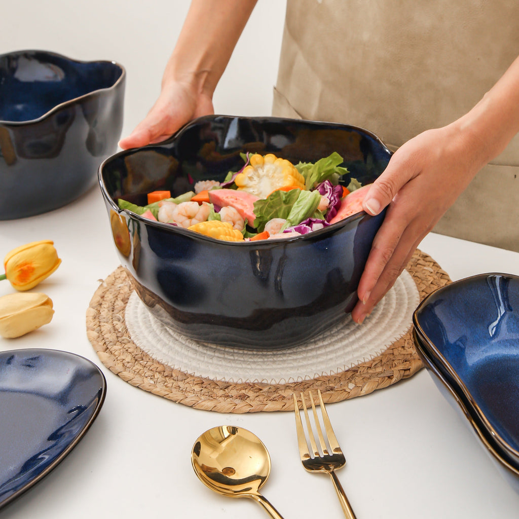 Ocean Blue Organic Deep Bowl Set