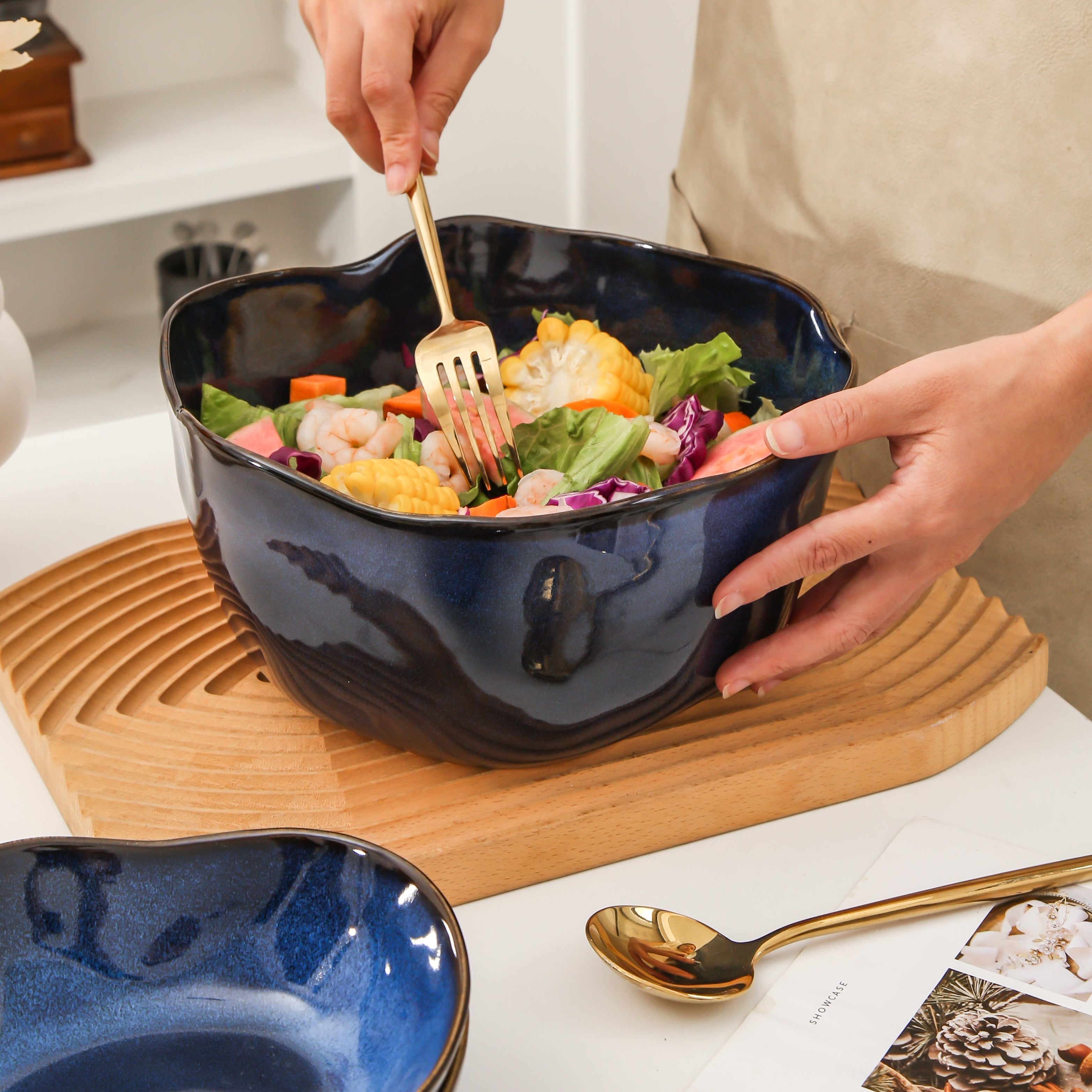 Ocean Blue Organic Deep Bowl Set