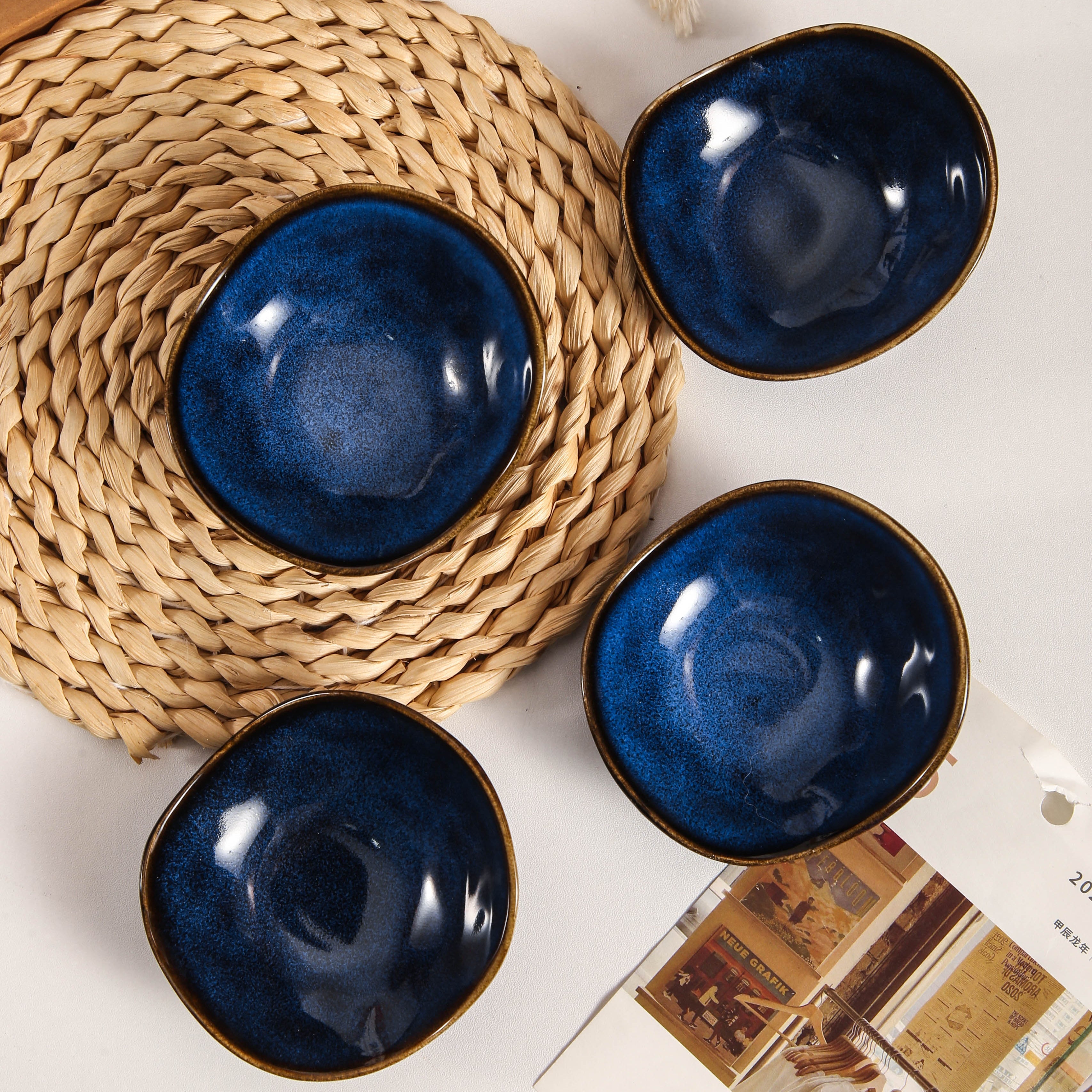 Ocean Blue Organic Pinch Bowl Set
