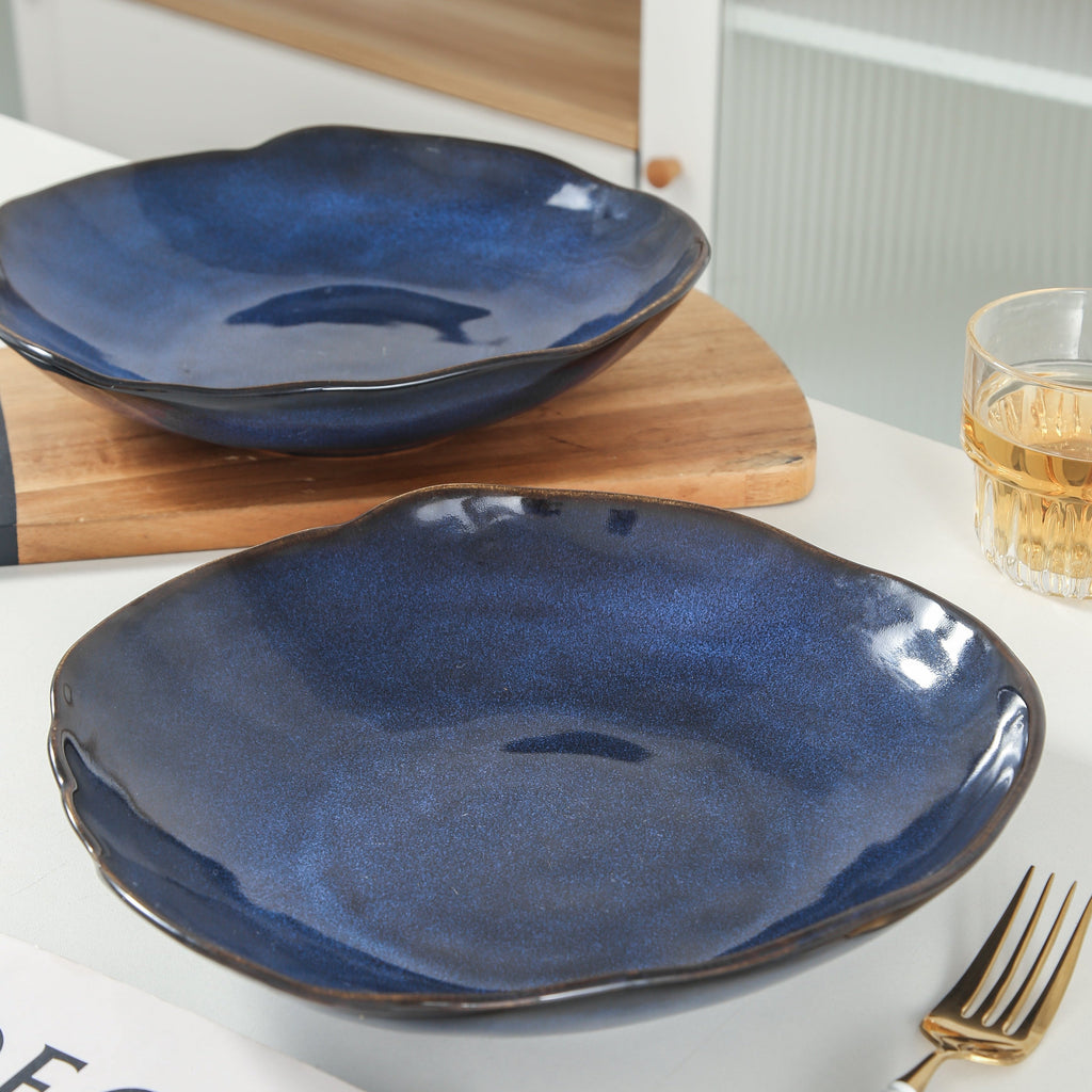 Ocean Blue Organic Deep Plate Set