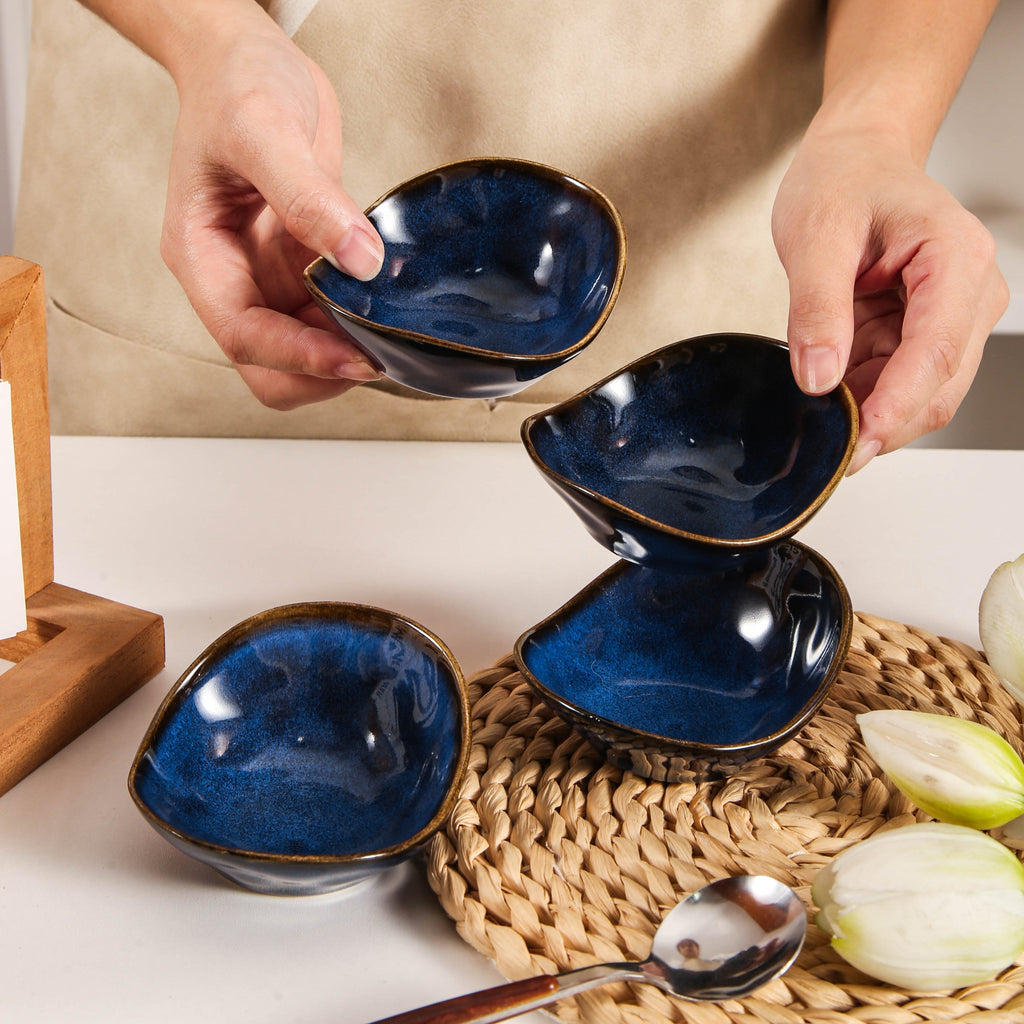 Ocean Blue Organic Pinch Bowl Set