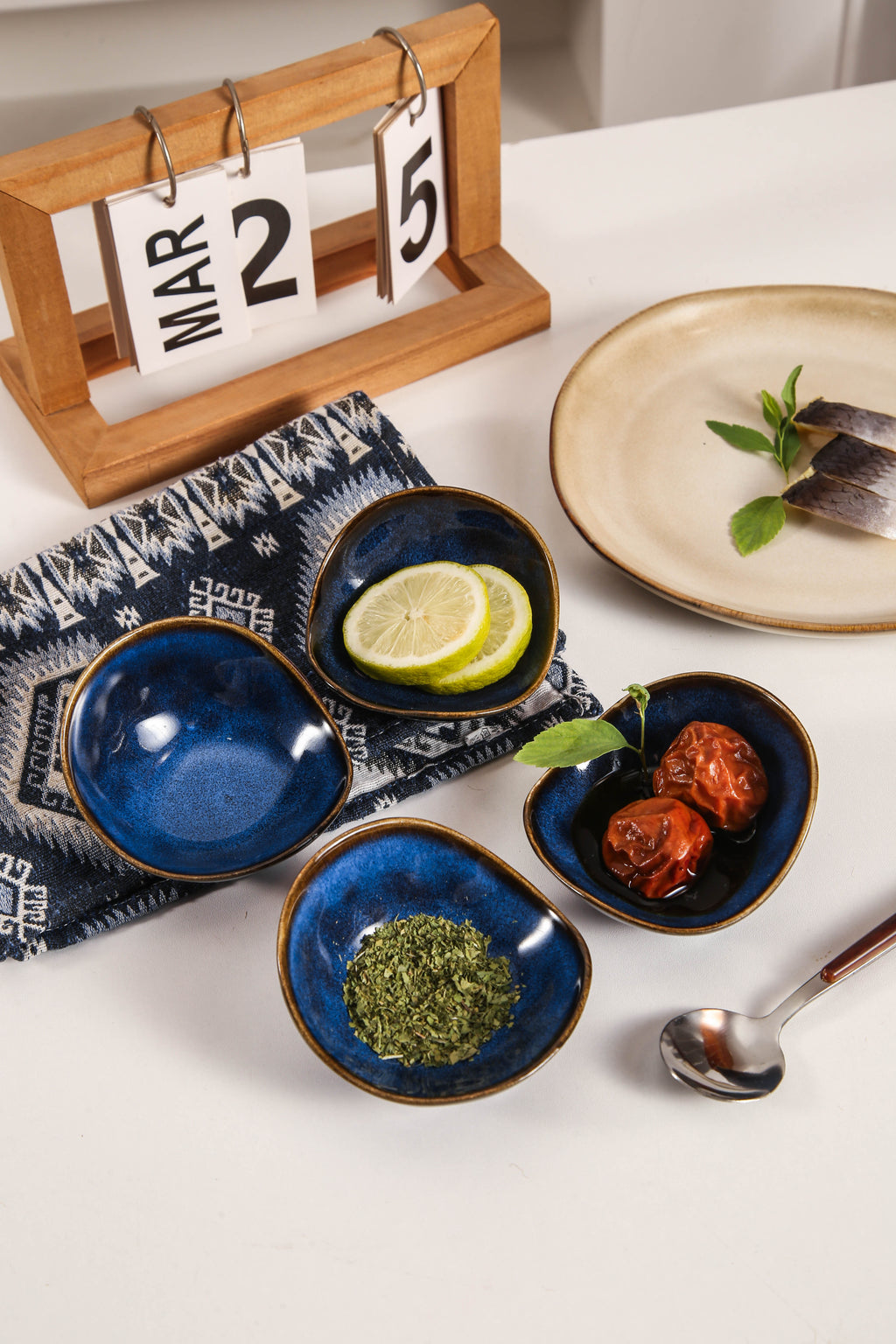 Ocean Blue Organic Pinch Bowl Set
