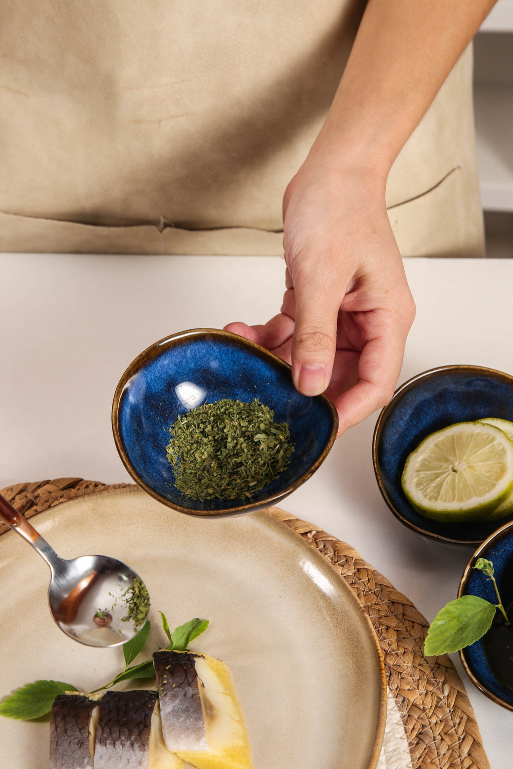 Ocean Blue Organic Pinch Bowl Set