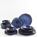 16-Piece Stoneware Set- Ocean Blue