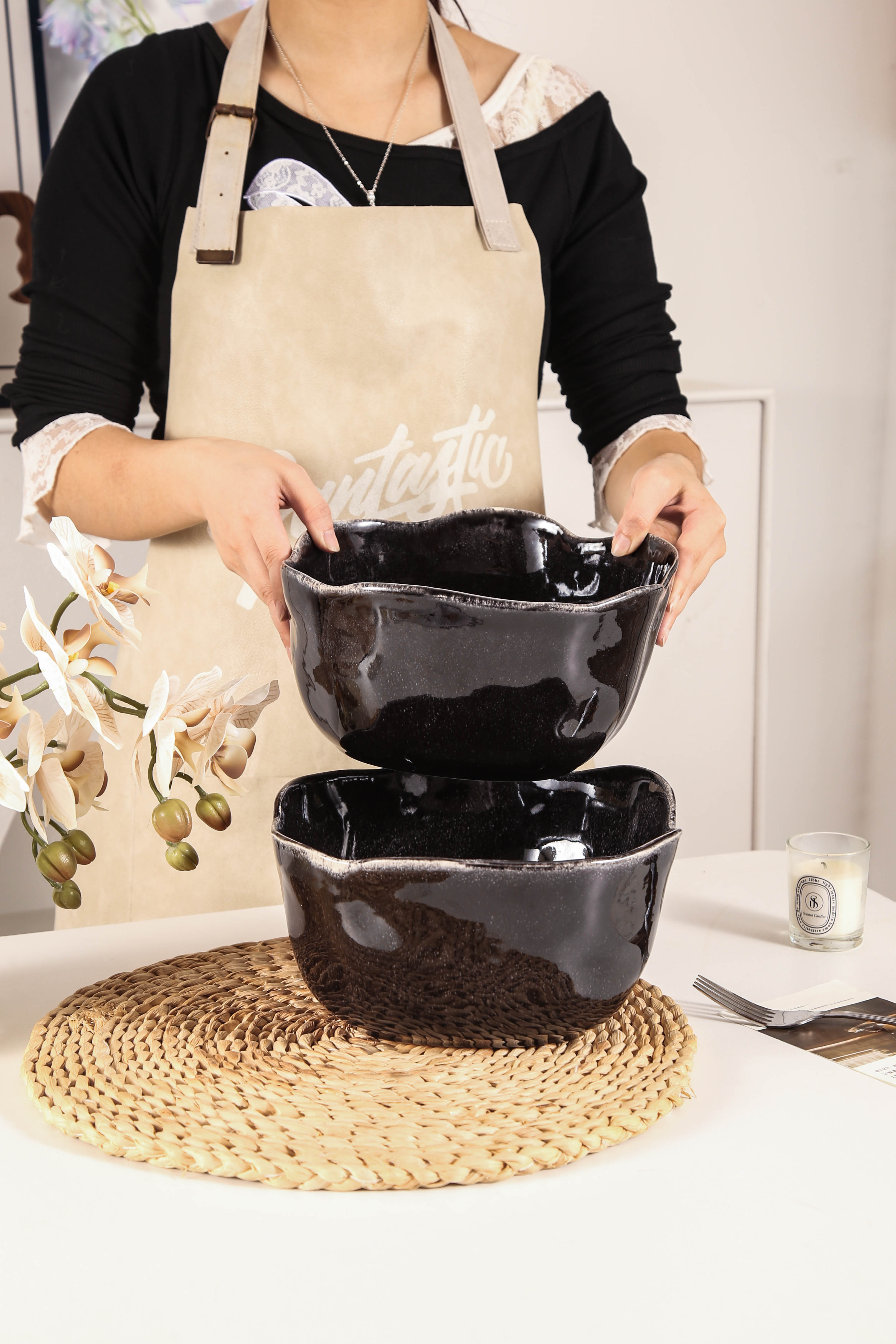 Imperial Onyx Organic Deep Bowl Set