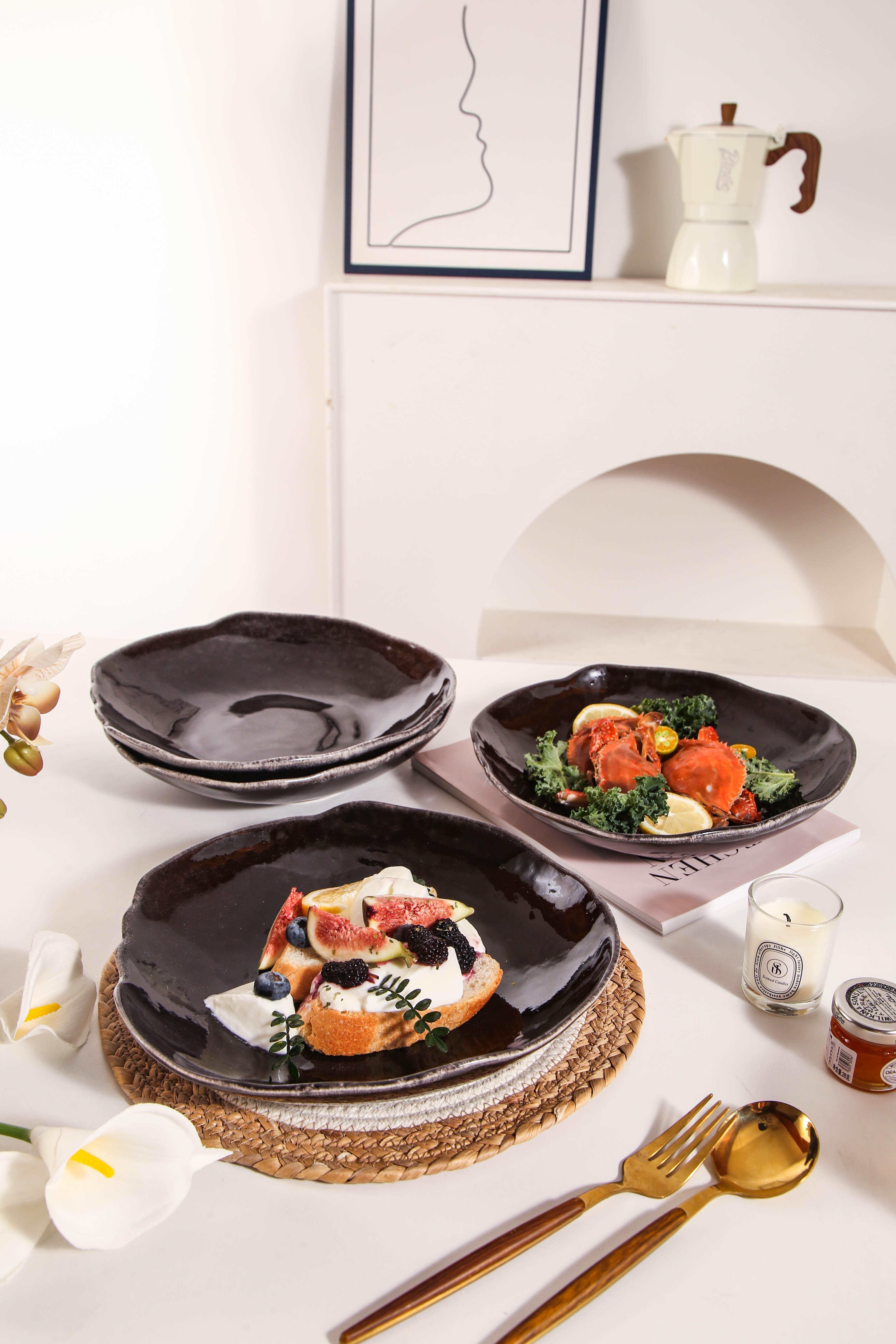 Imperial Onyx Organic Deep Plate Set