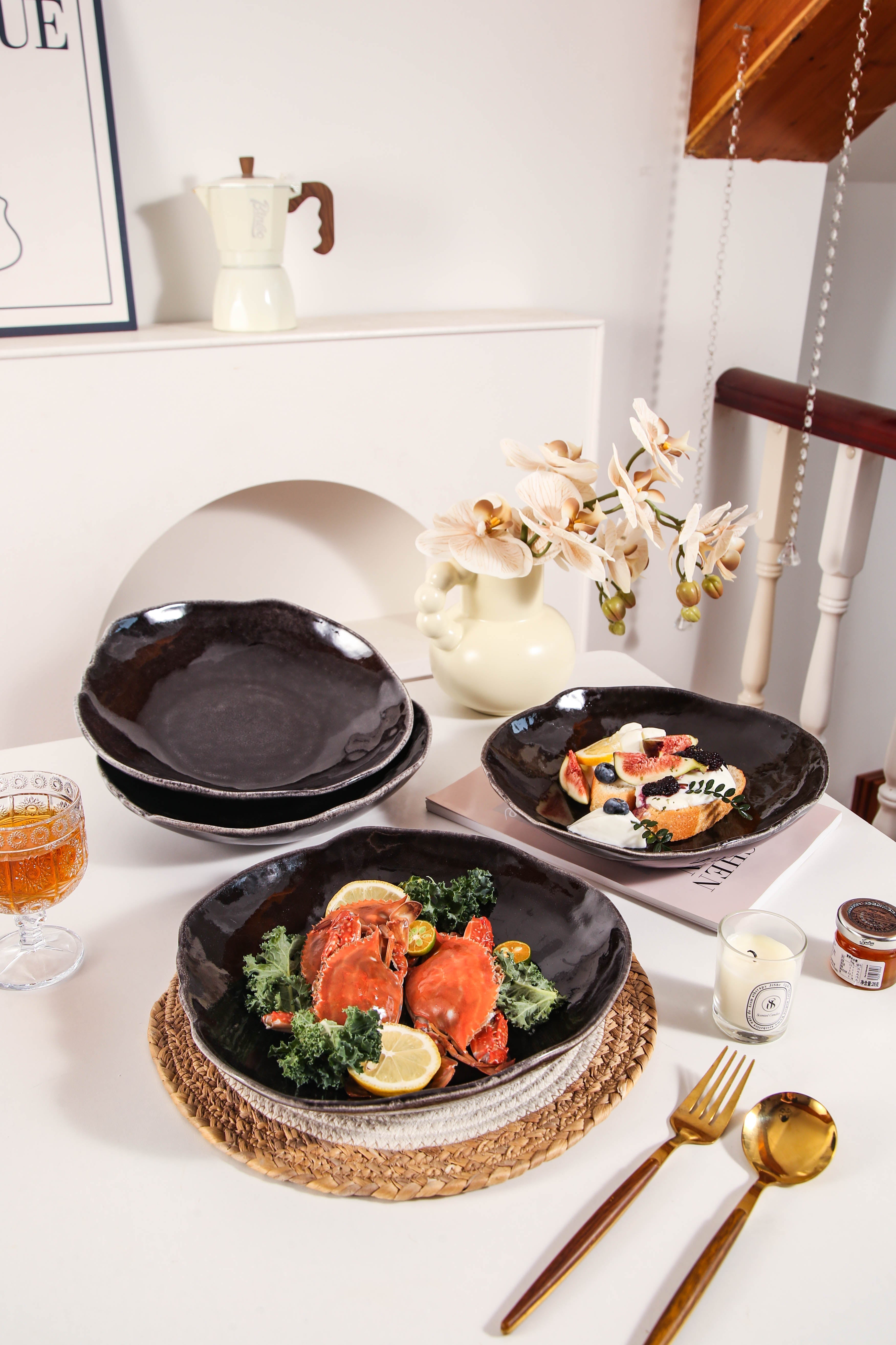 Imperial Onyx Organic Deep Plate Set
