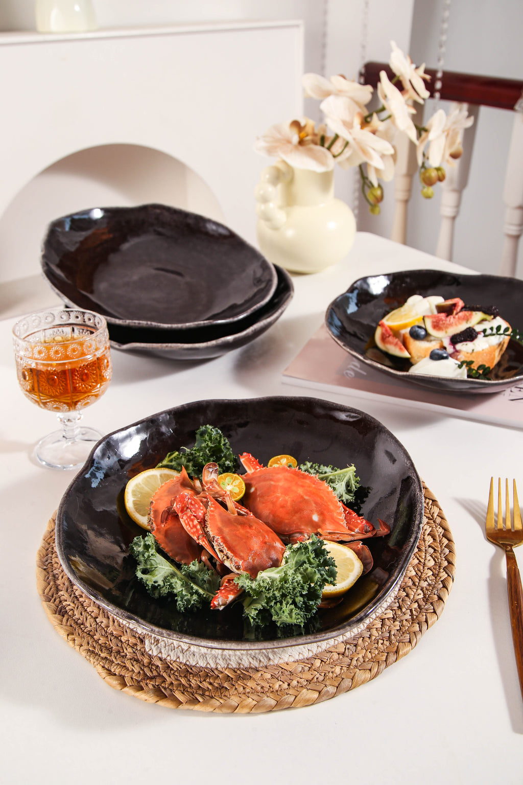 Imperial Onyx Organic Deep Plate Set
