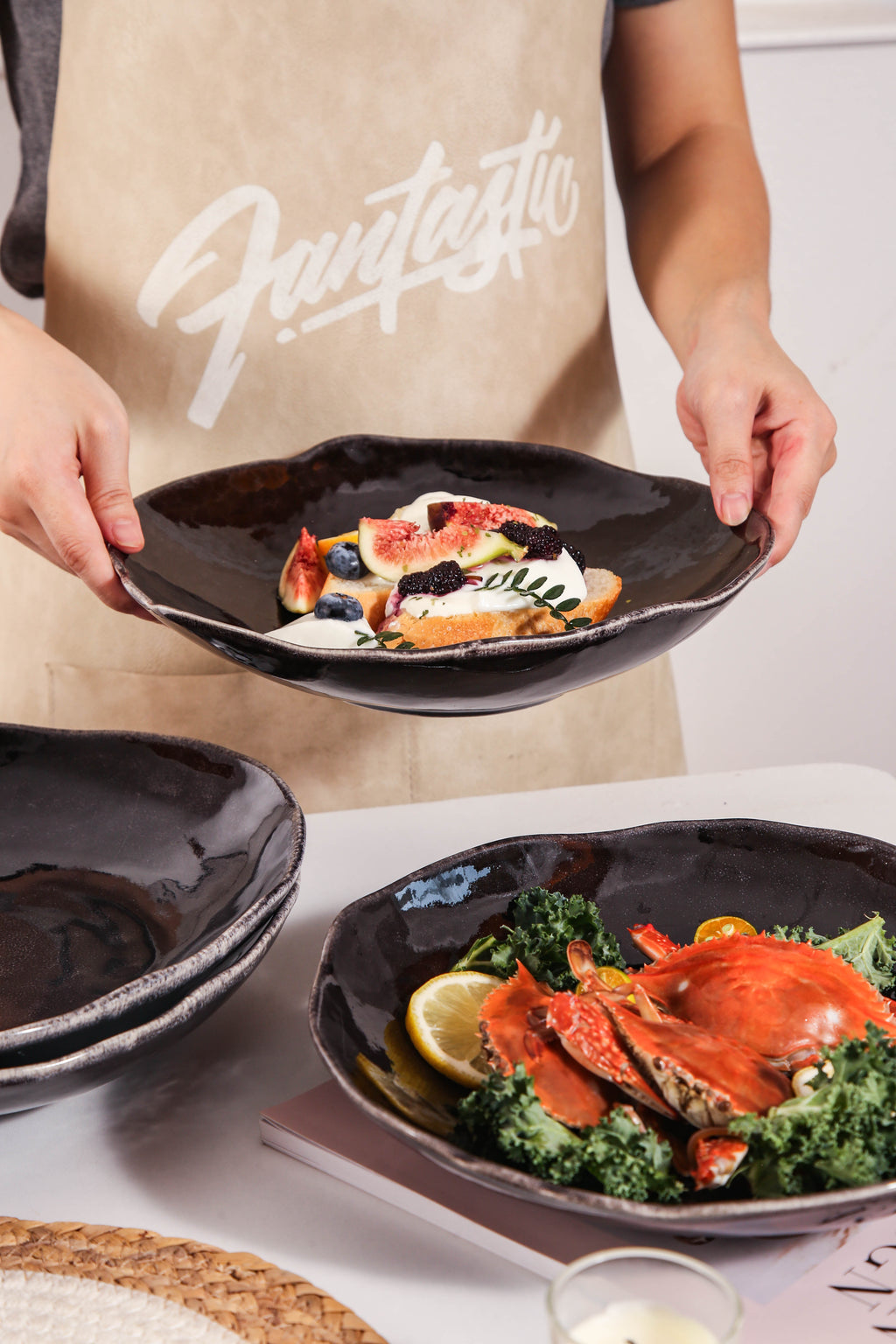 Imperial Onyx Organic Deep Plate Set