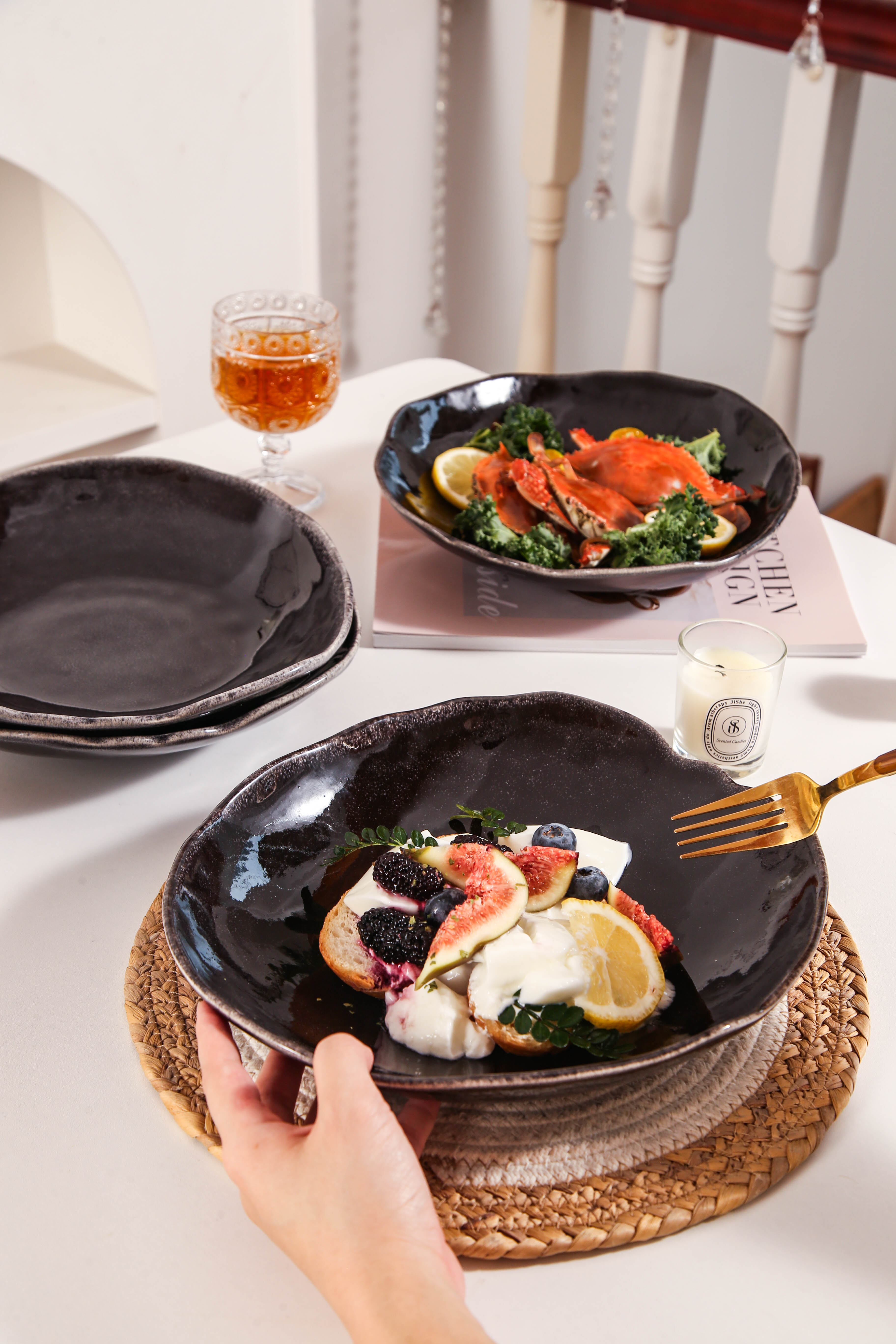 Imperial Onyx Organic Deep Plate Set (Copy)