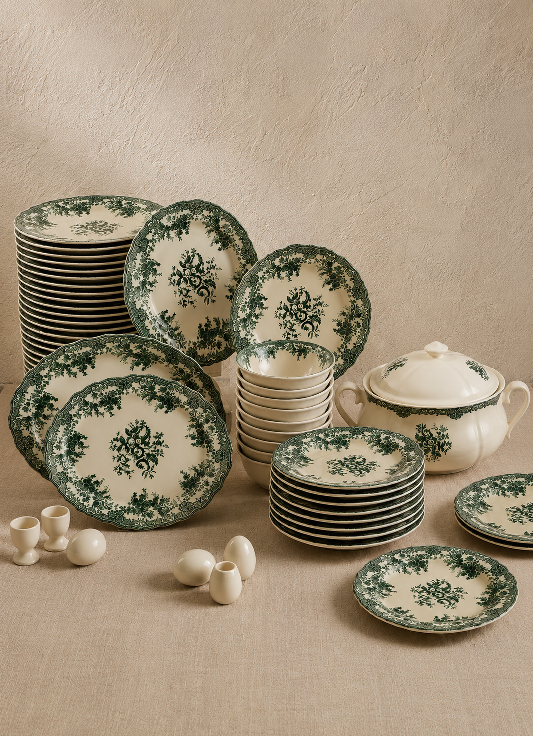 The Heritage Floral 42-Piece Dinnerware Set – Complete Service for 8